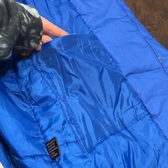 VINTAGE 90s blue Puffer Jacket Large Made in Korea Brand Grizzly GUC - Picture 15 of 16